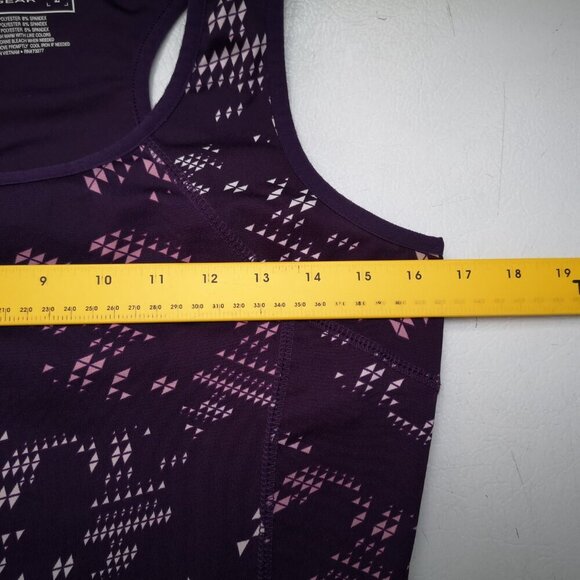 Tek Gear Ladies Size Large Racer Back Purple Pink White Pattern Athletic Top - Picture 5 of 6